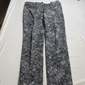 Banana Republic Black and White Geometric Trousers